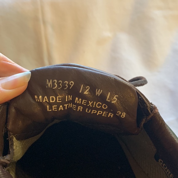 Rockport Vintage Leather Gore Tex Vibram Oxford Shoes Size 12 Brown & Green - Picture 12 of 12